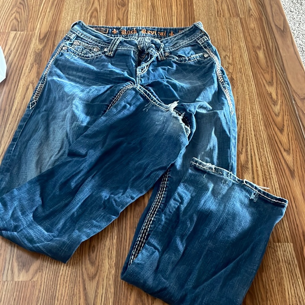 Rock Revival Blue Jeans
